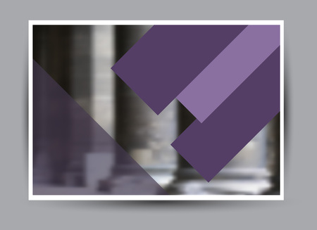 Flyer, brochure, billboard template design landscape orientation for business, education, school, presentation, website. Purple color. Editable vector illustration.のイラスト素材