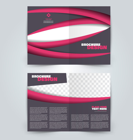 Abstract flyer design background. Brochure template. Can be used for magazine cover, business mockup, education, presentation, report. Grey and pink color.のイラスト素材