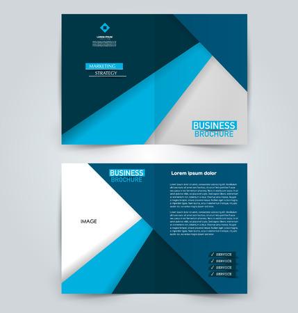 Abstract flyer design background. Brochure template. Can be used for magazine cover, business mockup, education, presentation, report. Blue color.のイラスト素材