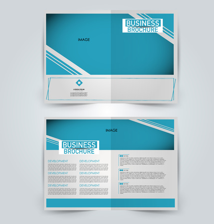 Abstract flyer design background. Brochure template. Can be used for magazine cover, business mockup, education, presentation, report. Blue color.のイラスト素材