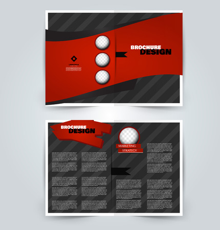 Abstract flyer design background. Brochure template. Can be used for magazine cover, business mockup, education, presentation, report. Black and orange color.のイラスト素材