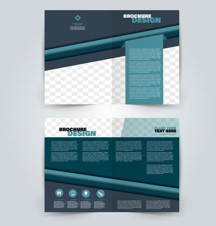 Abstract flyer design background. Brochure template. Can be used for magazine cover, business mockup, education, presentation, report. Blue color.のイラスト素材