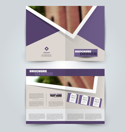 Abstract flyer design background. Brochure template. Can be used for magazine cover, business mockup, education, presentation, report. Purple color.のイラスト素材
