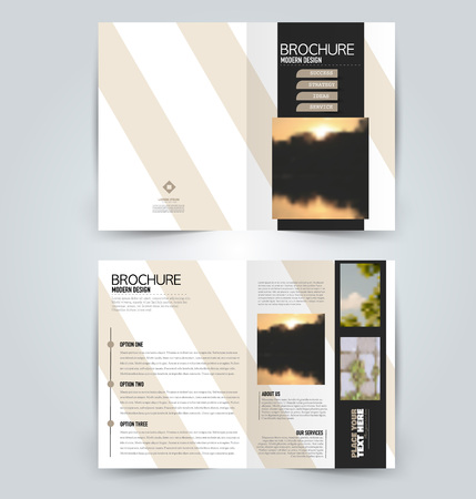 Abstract flyer design background. Brochure template. Can be used for magazine cover, business mockup, education, presentation, report.のイラスト素材