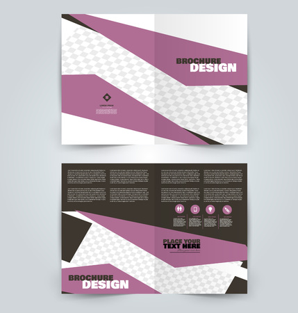 Abstract flyer design background. Brochure template. Can be used for magazine cover, business mockup, education, presentation, report. Pink and brown color.のイラスト素材