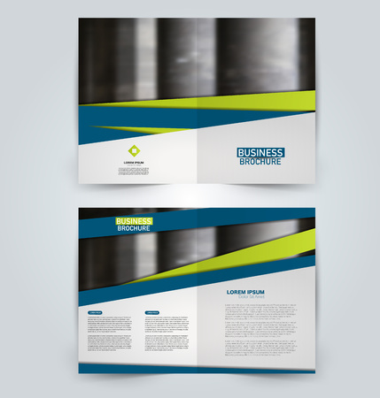 Abstract flyer design background. Brochure template. Can be used for magazine cover, business mockup, education, presentation, report. Blue and green color.のイラスト素材