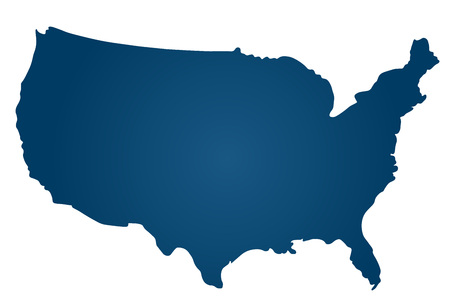 The shape of the United States territory. Vector illustration.のイラスト素材