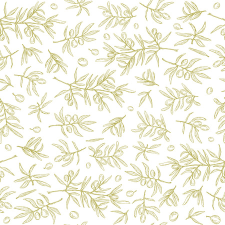 Vector illustration. Olive oil and olives objects set. Element of seamless pattern.のイラスト素材