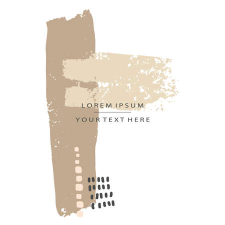 Composition of abstract textured elements Template for card cover print label styleのイラスト素材