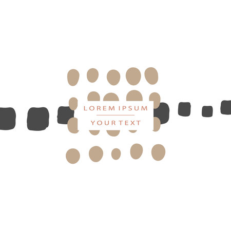 Composition of abstract elements Template for card cover print label style Vector illustrationのイラスト素材