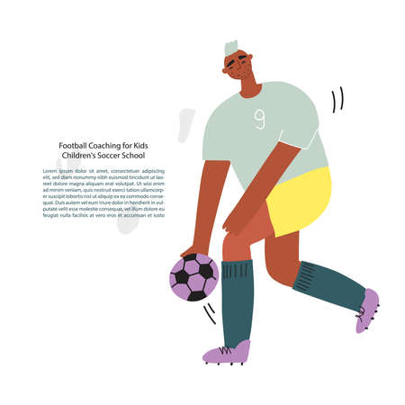 Stylized funny hand drawn soccer . Vector illustrationのイラスト素材