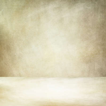 Abstract pastel yellow studio background for product presentation. Empty room with shadows of window. Display product with blurred backdrop.の写真素材