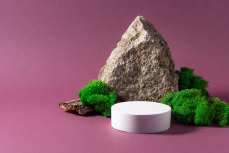 Mockup podium for packaging presentation and cosmetic.の写真素材