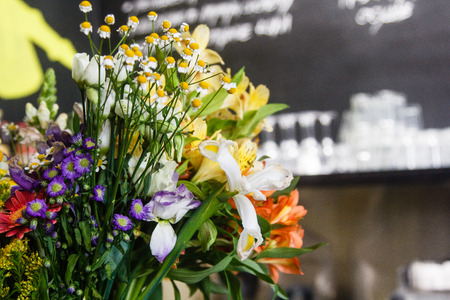 A bouquet of flowers barの写真素材