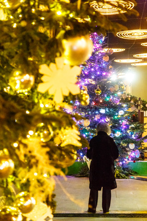 Evening Moscow, capital of Russia before the New year and Orthodox Christmas.のeditorial素材