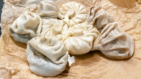 Ð¢raditional Georgian dish-khinkaliの写真素材