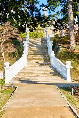 Yalta, Crimea, Russia, December 31, 2019. Palace of Russian emperors in Massandra.のeditorial素材