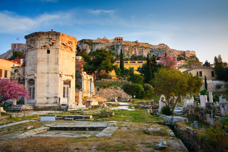 Ruins of the ancient Athens, Hadrian s library の写真素材