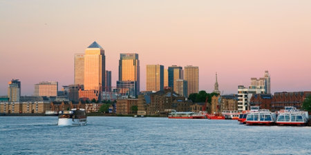 Canary Wharf - financial centre of London のeditorial素材