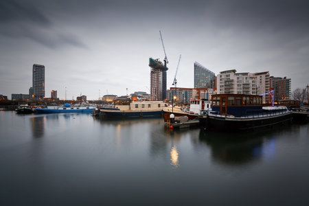 Poplar Dock Marina, London のeditorial素材