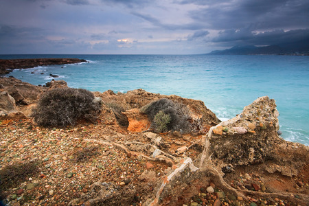 Greek coastline in Southern Crete.の写真素材