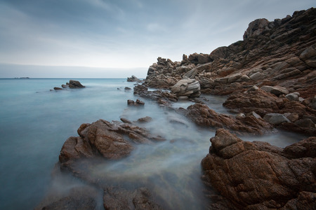 Seascape taken in the north of Sardinia, Italy.の写真素材