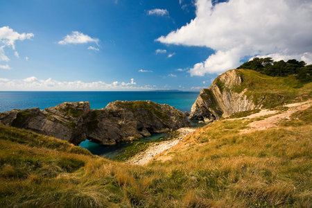 Jurassic Coast near Lulworth in Dorset, UK.の写真素材