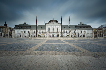 Presidential palace in Bratislava, Slovakia.のeditorial素材