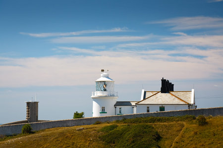 Anvil Point lighthouse in Dorset, UK.の写真素材