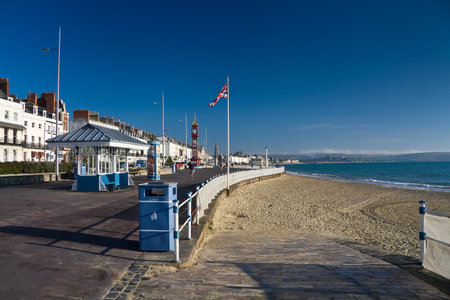 Seafront in Weymouth, Dorset, UK.のeditorial素材