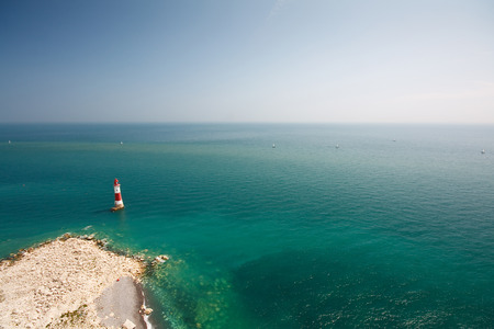 Beachy head lighthouse in East Sussex, UK.の写真素材