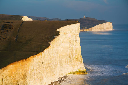 Seven Sisters cliffs in East Sussex, UK.の写真素材