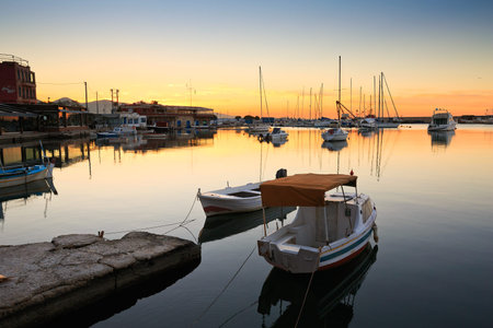 Morning in Mikrolimano marina in Athens, Greece.