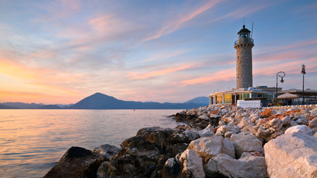 Lighthouse in Patras Greece.の写真素材