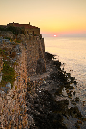 Monemvasia village in Peloponnese, Greece.の写真素材