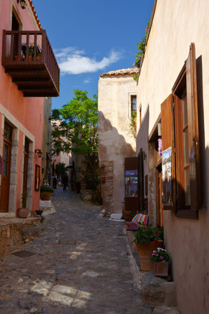 Monemvasia village in Peloponnese, Greeceのeditorial素材