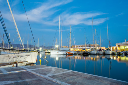 Boats at the yacht club in Mikrolimano marina in Athens, Greeceのeditorial素材