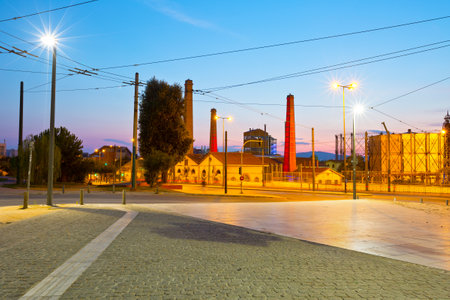 View of Technopolis, an industrial museum and a major cultural venue on the premises of former gasworks of the  city of Athens, Greece in the neighborhood of Gaziのeditorial素材