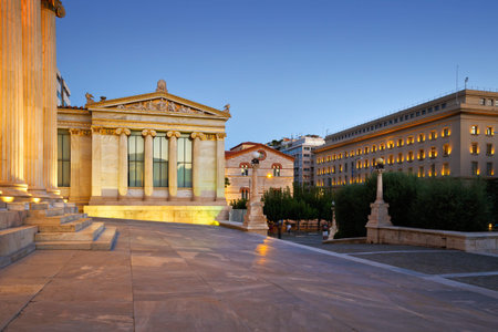 Building of the modern Academy of Athens, the highest research establishment of the country located...