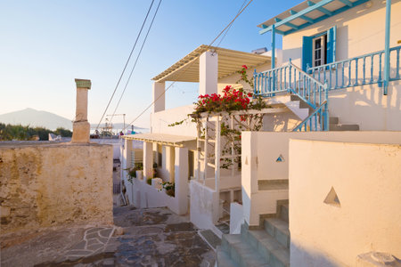 Hotels in Naousa village on Paros island, Greeceのeditorial素材