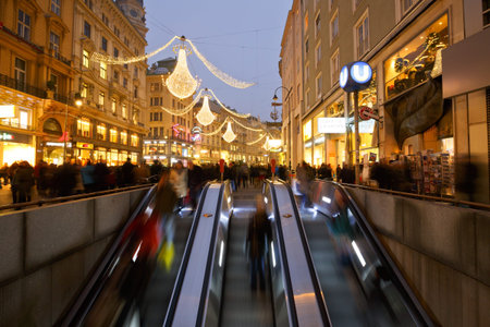 Christmas decoration in the city center of Vienna.のeditorial素材