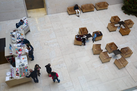 Vestibule of Leopold museum in Vienna, Austria.のeditorial素材
