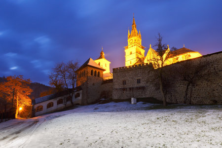 City castle in Kremnica in central Slovakia.のeditorial素材