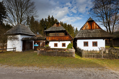 Slovak traditional architecture in Martin, Slovakia.の写真素材