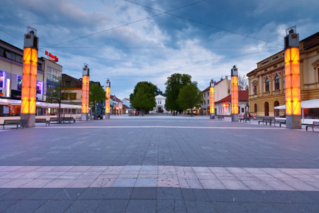 Theatre in the centre of Martin, Slovakia.のeditorial素材