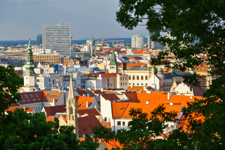 Bratislava as seen from the castle hill.のeditorial素材
