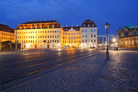 Historic architecture in the old town of Dresden, Germany.のeditorial素材