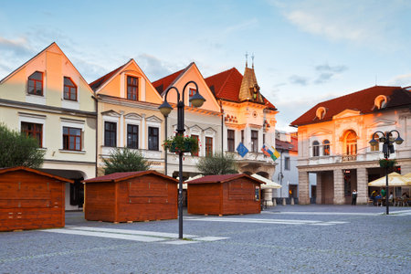 Zilina, Slovakia - June 03, 2016: Main square in the city of Zilina in central Slovakia.のeditorial素材
