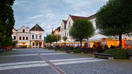 Zilina, Slovakia - June 03, 2016: Main square in the city of Zilina in central Slovakia.のeditorial素材