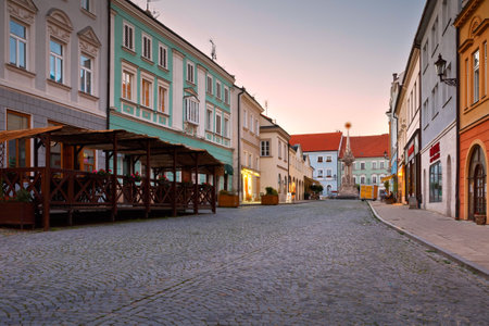 Historic old town of Mikulov in Moravia, Czech Republic.のeditorial素材